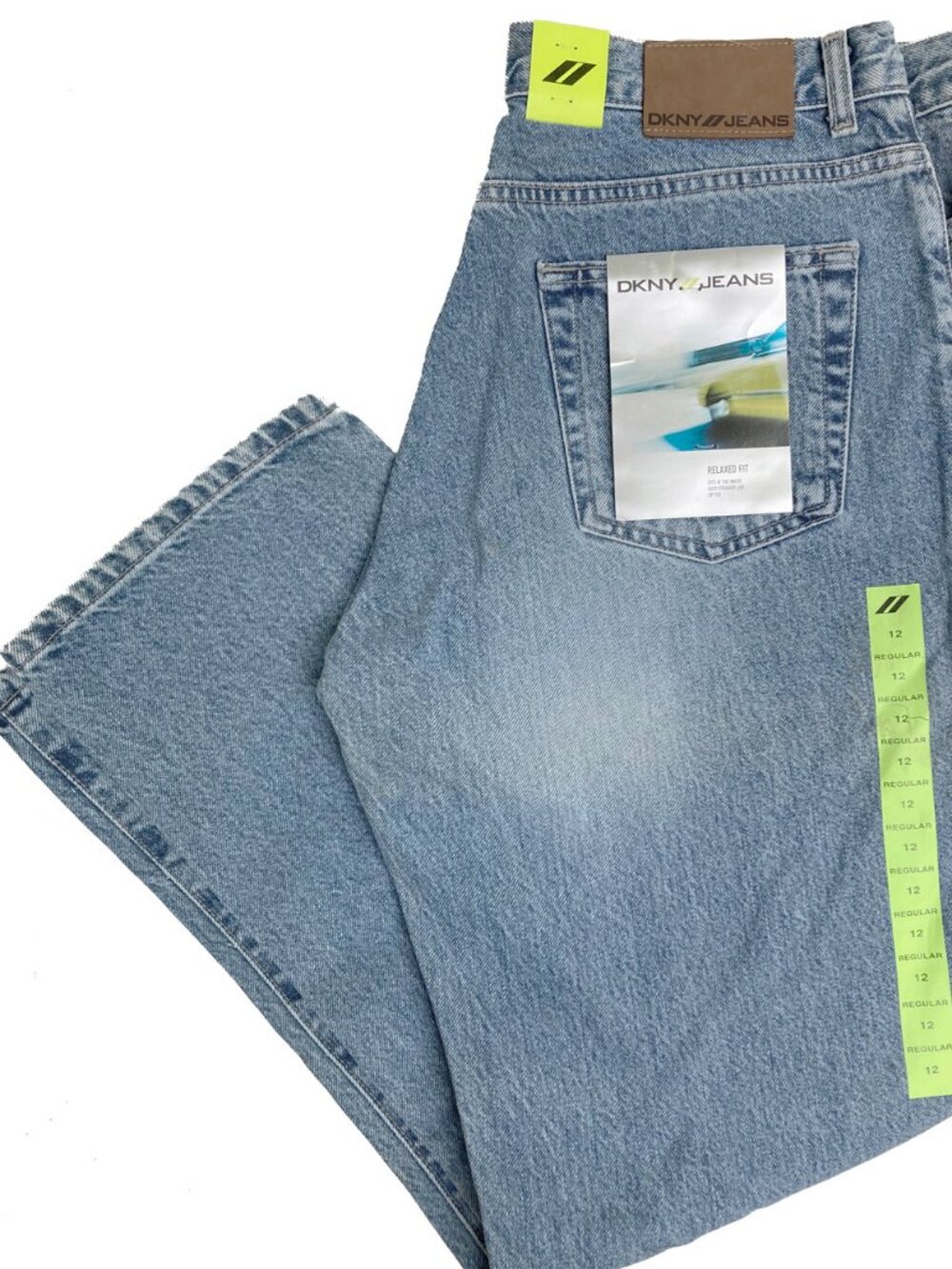 NEW Vintage Donna Karan DKNY Jeans! Relaxed Fit  Straight Leg  Long Length Light